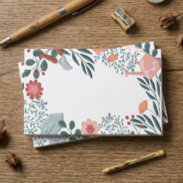 Garden Tools & Wildflowers Border  Post-it Klebezettel