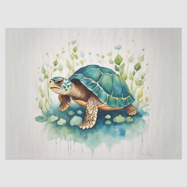 Garden Turtle Serenity Seidenpapier (Vorderseite)