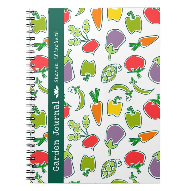 Garden Veggies Personalisiert Garden Journal Notizblock (Vorderseite)