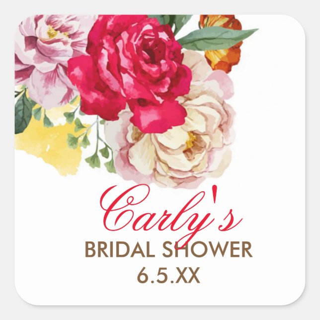 Garden Vintage Rose Gefallen Stickers (Vorderseite)