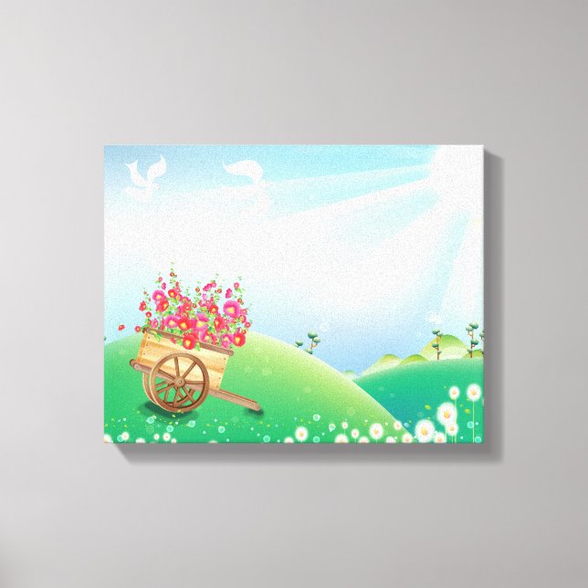 Garden Wagon Wrapped Canvas Leinwanddruck (Vorderseite)