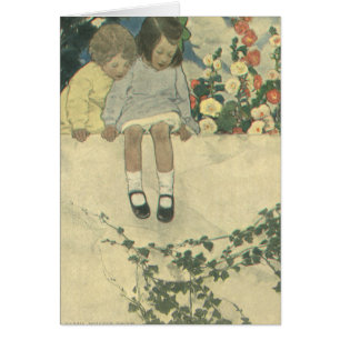 Garden Wall Jessie Willcox Smith, Vintage Kinder