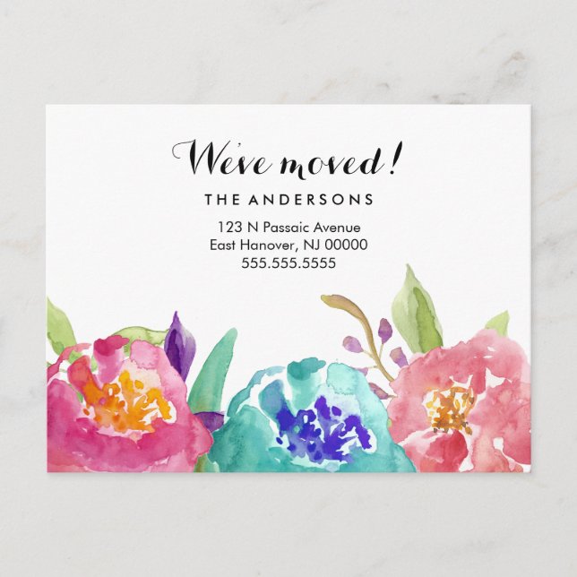 Garden Watercolor Ankündigungspostkarte (Vorderseite)