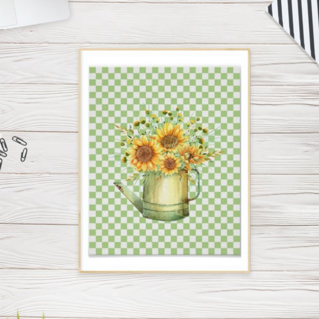 Garden Watering Can Sonnenblumen Poster (Von Creator hochgeladen)