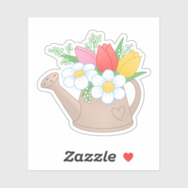 Garden Watering Dose mit Blume Aufkleber