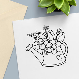 Garden Watering Dose mit Blume Permastempel