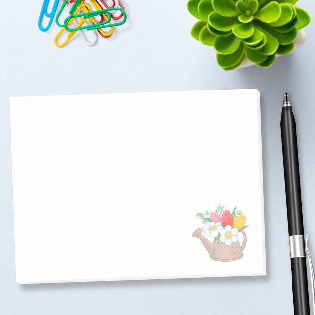 Garden Watering Dose mit Blume Post-it Klebezettel (Von Creator hochgeladen)