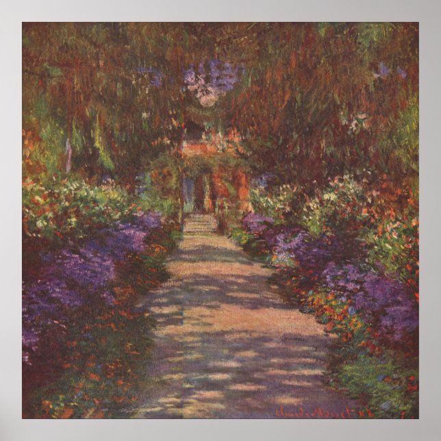 Garden Way - Claude Monet - c1902 Poster (Vorne)