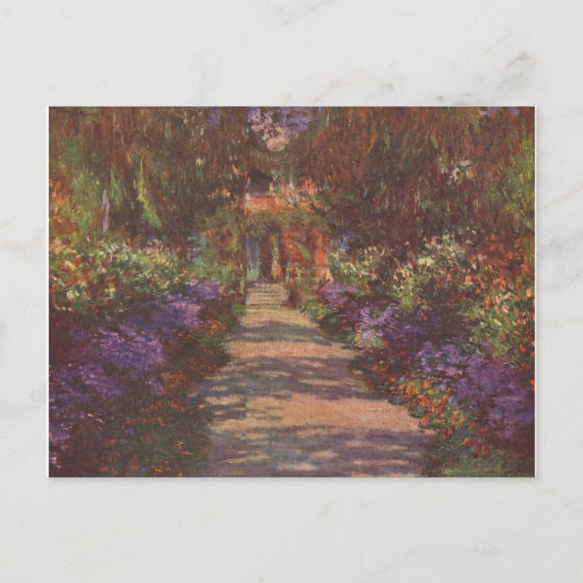 Garden Way - Claude Monet - c1902 Postkarte (Vorderseite)