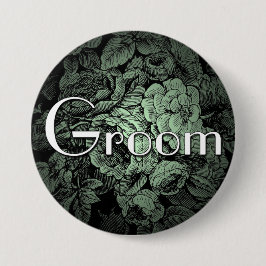 Garden Wedding Button: Groom Button