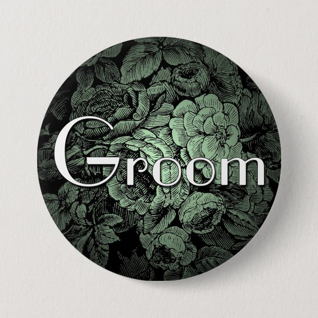 Garden Wedding Button: Groom Button (Vorderseite)