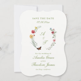 Garden Wedding Die Cut Save the Date Card Einladung