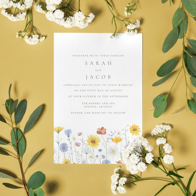 Garden Wedding Wildblume Einladung (Garden Wedding Wildflower Invitation)