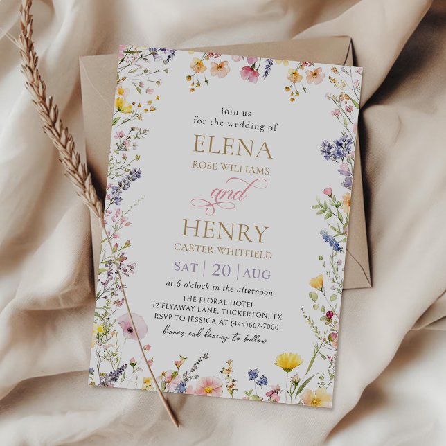 Garden Wildblume Hochzeit Einladung (Von Creator hochgeladen)