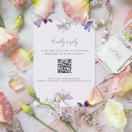 Garden Wildblume Lila Wedding QR Code UAWG Begleitkarte