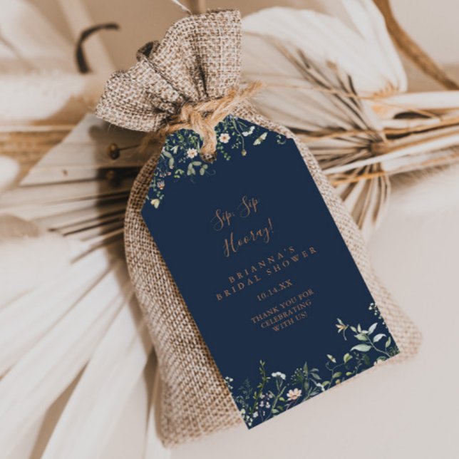 Garden Wildblume Sip Hooray Brautparty Geschenkanhänger (Von Creator hochgeladen)