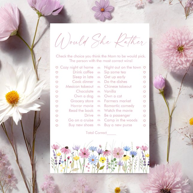 Garden Wildflowers Would She Rather Bridal Game (Von Creator hochgeladen)