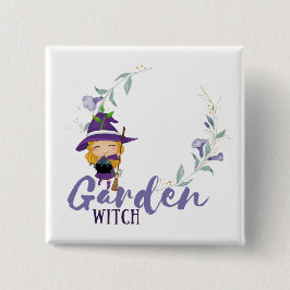 GARDEN WITCH - Personalize with text, spell, sigil Button