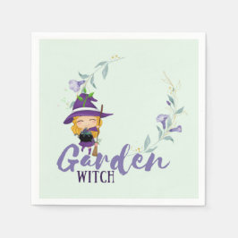 GARDEN WITCH - Personalize with text, spell, sigil Serviette
