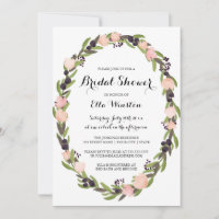 Garden Wreath Bridal Dusche Einladung