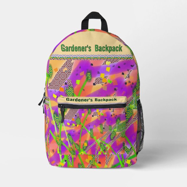 Gardener Bedruckter Rucksack (Vorderseite)