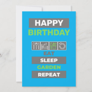 Gardener Birthday Card - Sleep Garden wiederholen