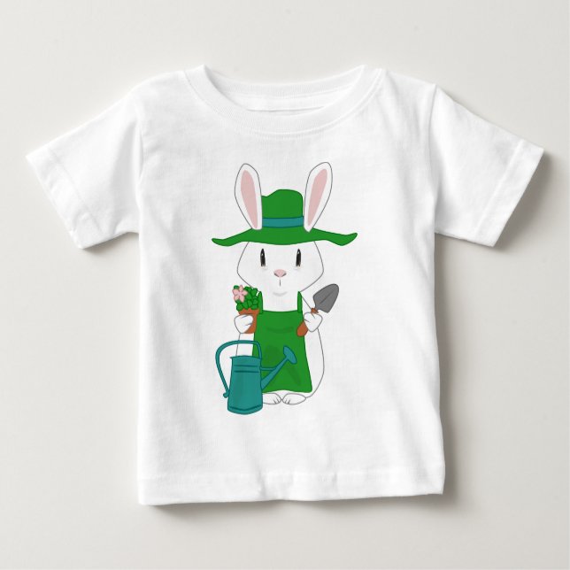 Gardener Bunny Baby Shirt (Vorderseite)