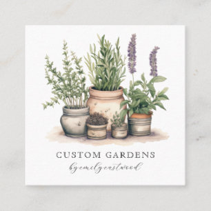 Gardener Business Card Quadratische Visitenkarte