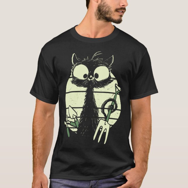 Gardener Cat Gardening Cat Cute Cat With Digging F T-Shirt (Vorderseite)