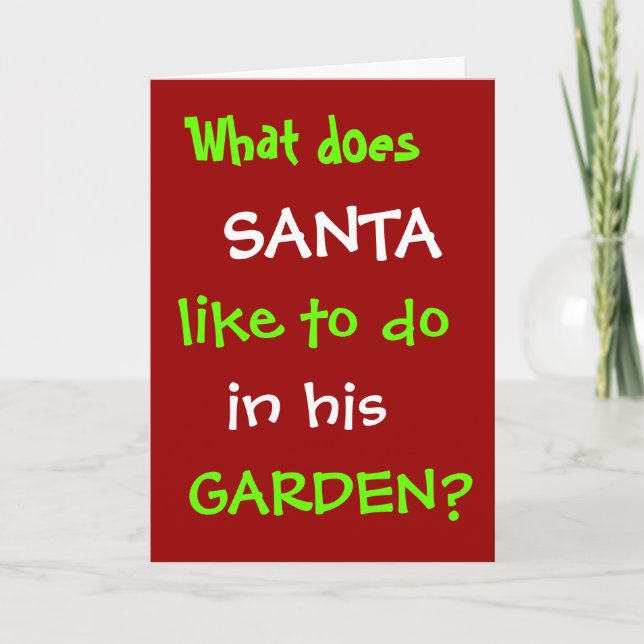 Gardener Christmas Santa Joke Gärtnern Weihnachten (Vorderseite)