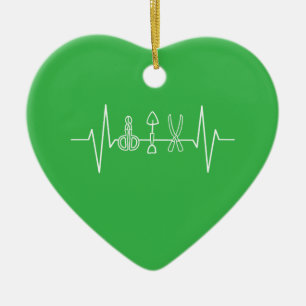 Gardener - Garden Tools Heartbeat Gardener Geschen Keramik Ornament