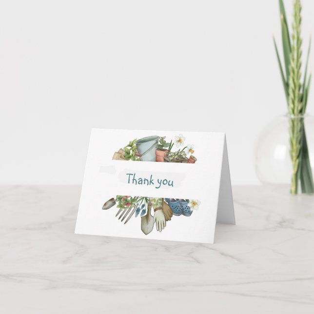 Gardener Garening Pflanze Vielen Dank Dankeskarte (Vorderseite)