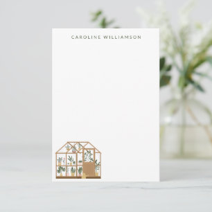 Gardener Greenhouse Illustration Personalisiert Na Mitteilungskarte