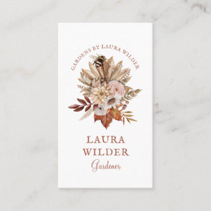 Gardener Rustic Floral Business Card Visitenkarte