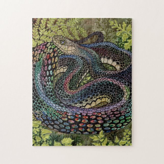 Gardener Snake Study Beyond the Skin Jigsaw Puzzle (Vertikal)