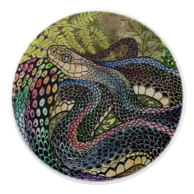 Gardener Snake Study Beyond the Skin Keramikknauf (Vorderseite)