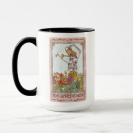 Gardener Tarot Card Blume Funny Skelett Tasse