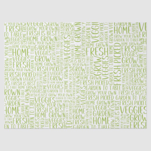 Gardener Veggies Liebe Garten Seidenpapier (Vorderseite)