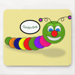 Gardener's Whimsical Garden Bug Mousepad