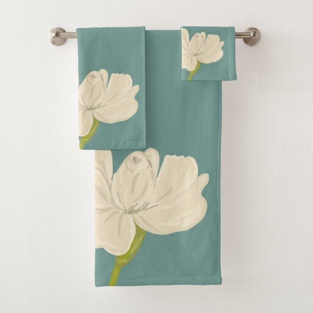 Gardenia Blume Bloom Badhandtuch Set (Insitu)