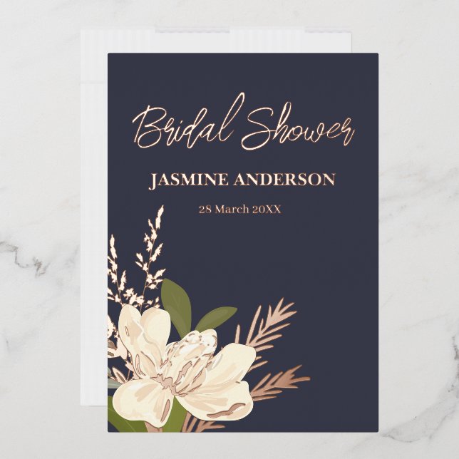 Gardenia Floral Bouquet Garden Brautparty Folieneinladung (Briefumschlag)