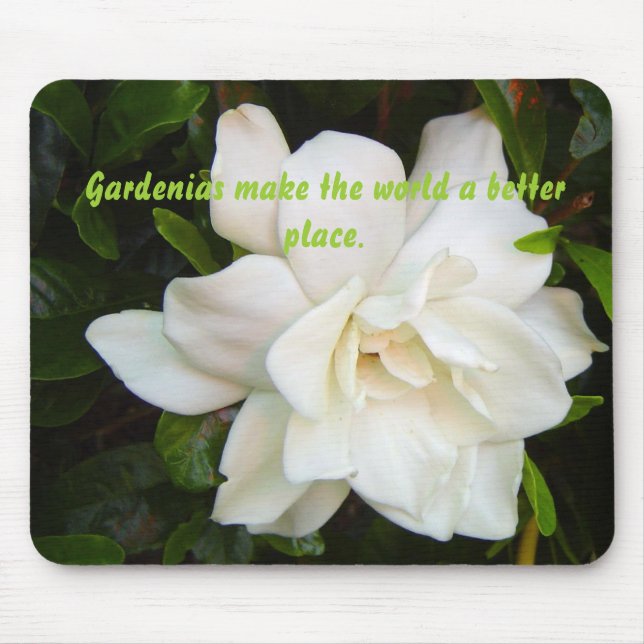 Gardenia, Gardenias machen die Welt einen besseren Mousepad (Vorne)