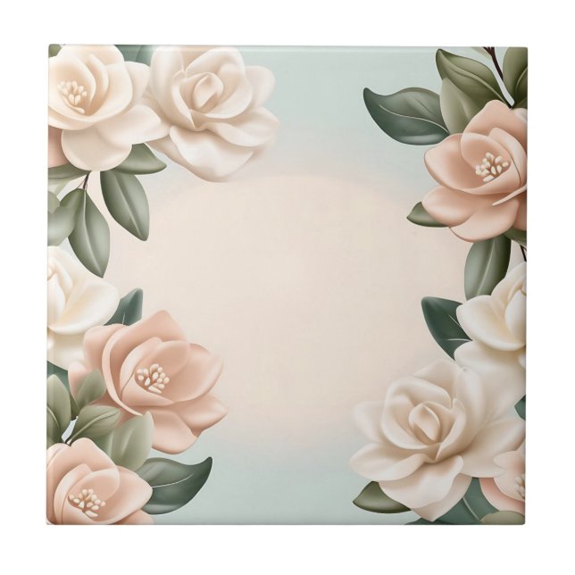 Gardenia Inspiriert Dreamy Pastel Fliese (Vorderseite)