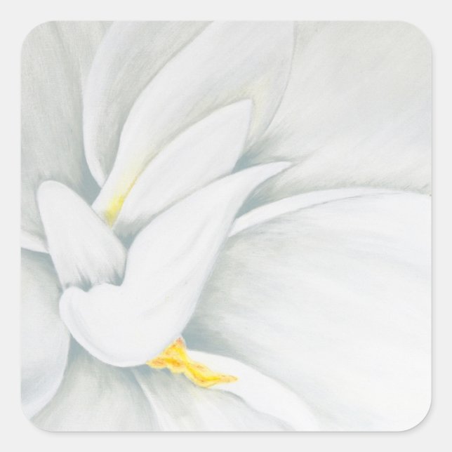 Gardenia Quadratischer Aufkleber (Vorderseite)