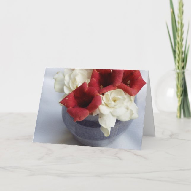 Gardenia u. Trompete erhalten gut Karte (Vorderseite)