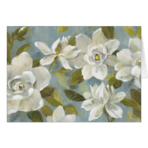 Gardenias auf Schiefer-Blau