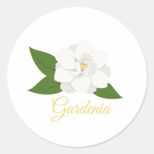 Gardenie Runder Aufkleber