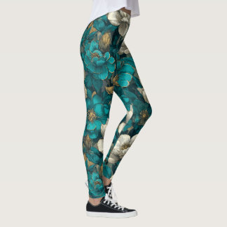 Gardenien-Blumen-Athletik-Gardenien-Fantasie-Gesch Leggings