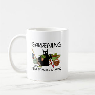 GARDENIEREN, WEIL MURDER FALSCH Funny Black Cat IS Kaffeetasse