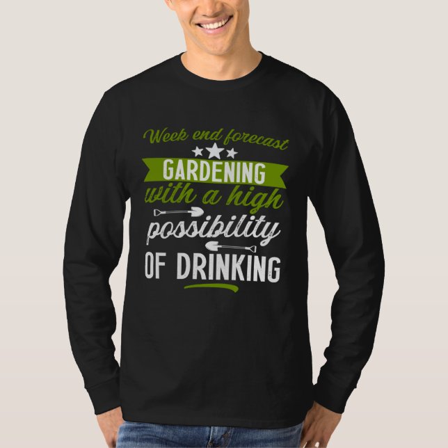 Gardening   gardener outfit drinking men  1 T-Shirt (Vorderseite)